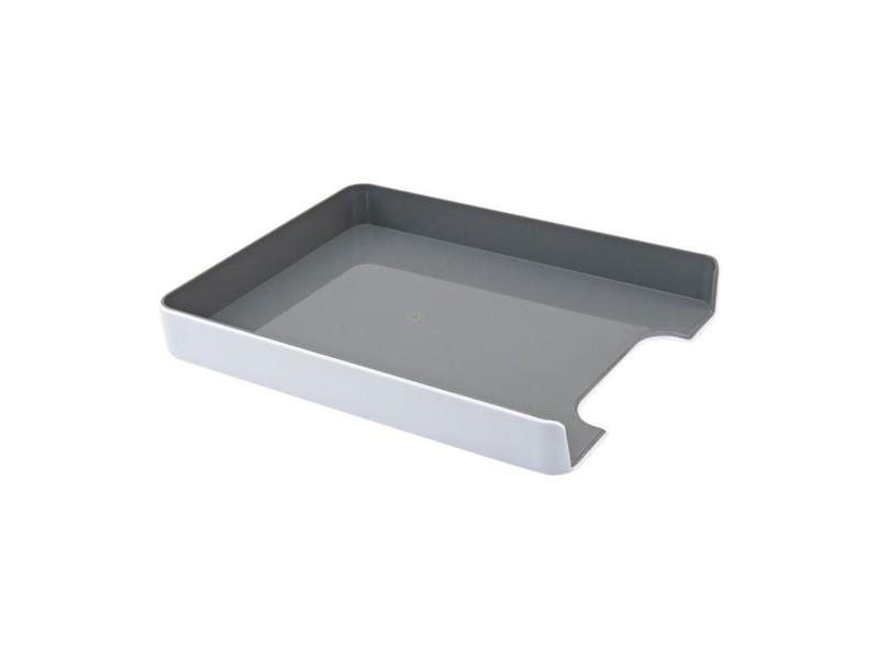 Fusion Letter Tray, 1 3/4″H x 10″W x 12 3/4″D, White/Gray