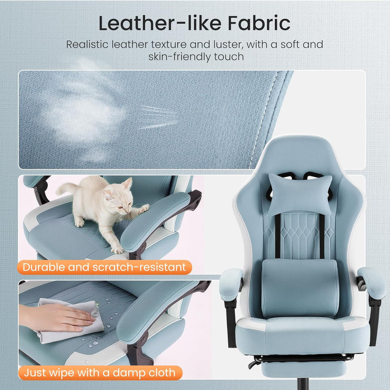 Video Game Chair - High Back Ergonomic Computer Desk Chair with Footrest gallery