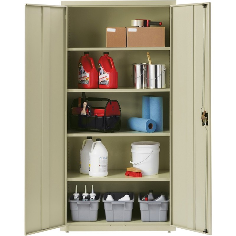 Lorell LLR41307 Fortress Storage Cabinet 18x36x72 Steel 5 Shelves gallery