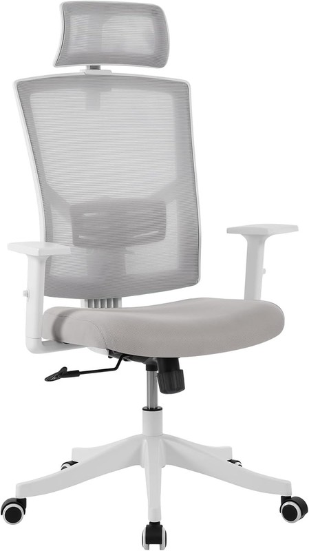 Mesh Office Chair with Adjustable Headrest Support High Back Computer Desk Chair