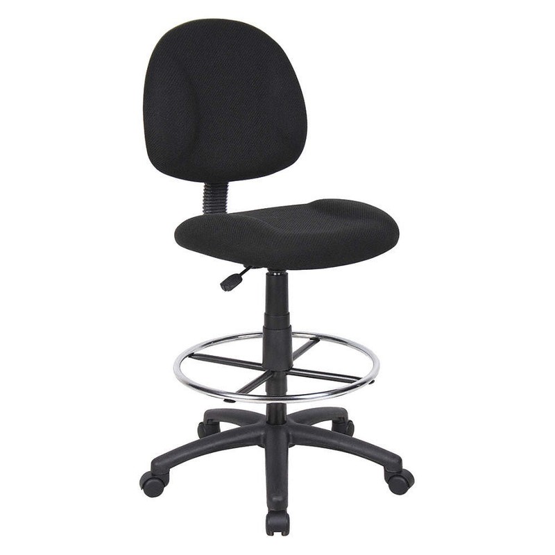 GRAINGER APPROVED 453A09 Drafting Chair,48 in H,Black 453A09