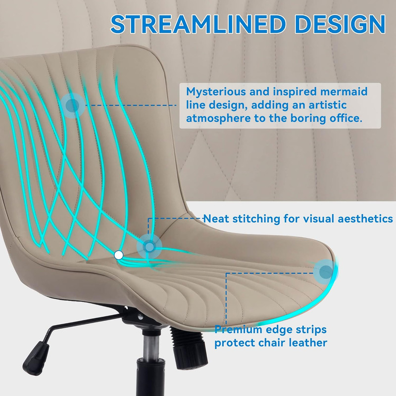 Office Chair, Desk Chair with Wheels, Home Office Computer Task Chairs, Modern F gallery