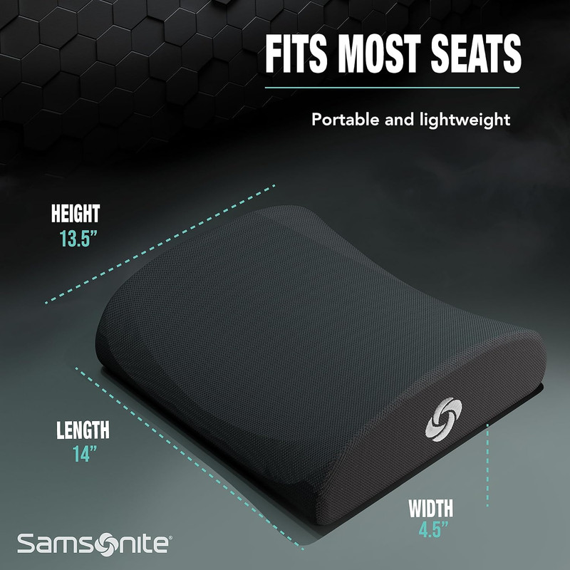 Ergonomic Lumbar Support Pillow for Office Chair, Gaming Chair, or Car, Memory F gallery