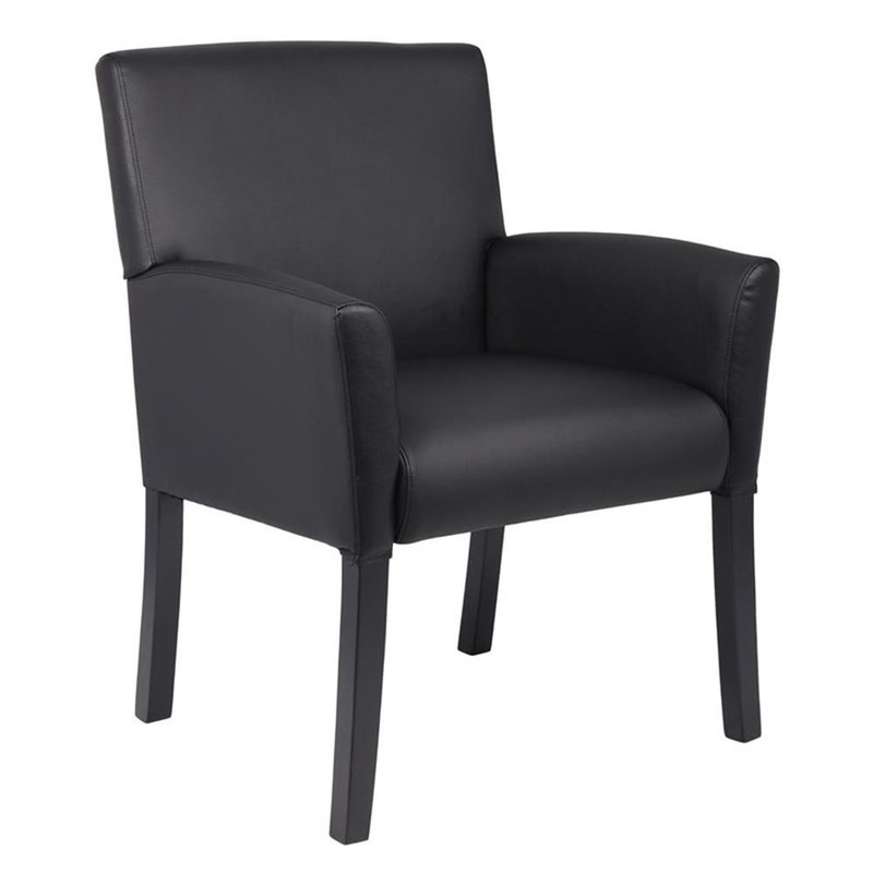 Scranton & Co Executive Box Arm Chair with Caressoft Upholstery & Mahogany Base gallery