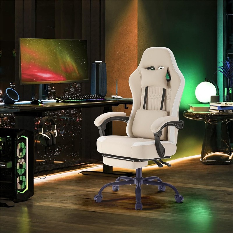 Computer Gaming Chair High Back Ergonomic Desk Chair with Footrest and Lumbar gallery