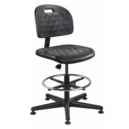 Bevco V7307mg Polyurethane Task Chair, 18″ To 25-3/4″, No Arms, Black