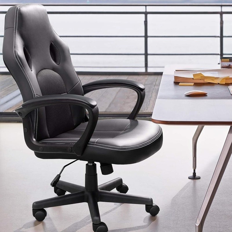 Ergonomic Office Chair Rolling Padded Armrests Adjustable Height Rocking Feature gallery