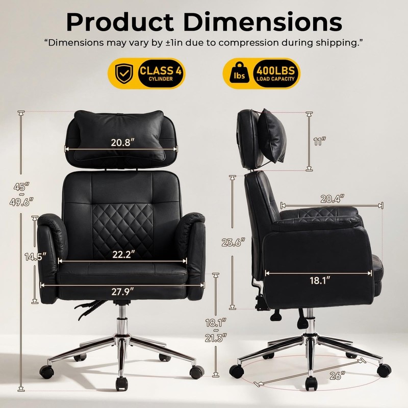 Big and Tall Office Chair - Criss Cross Leather High Back Executive Office Ch... gallery
