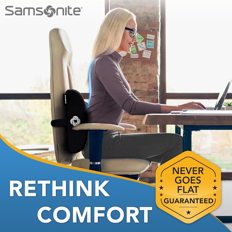 Ergonomic Lumbar Support Pillow for Office Chair, Gaming Chair, or Car, Memory F gallery