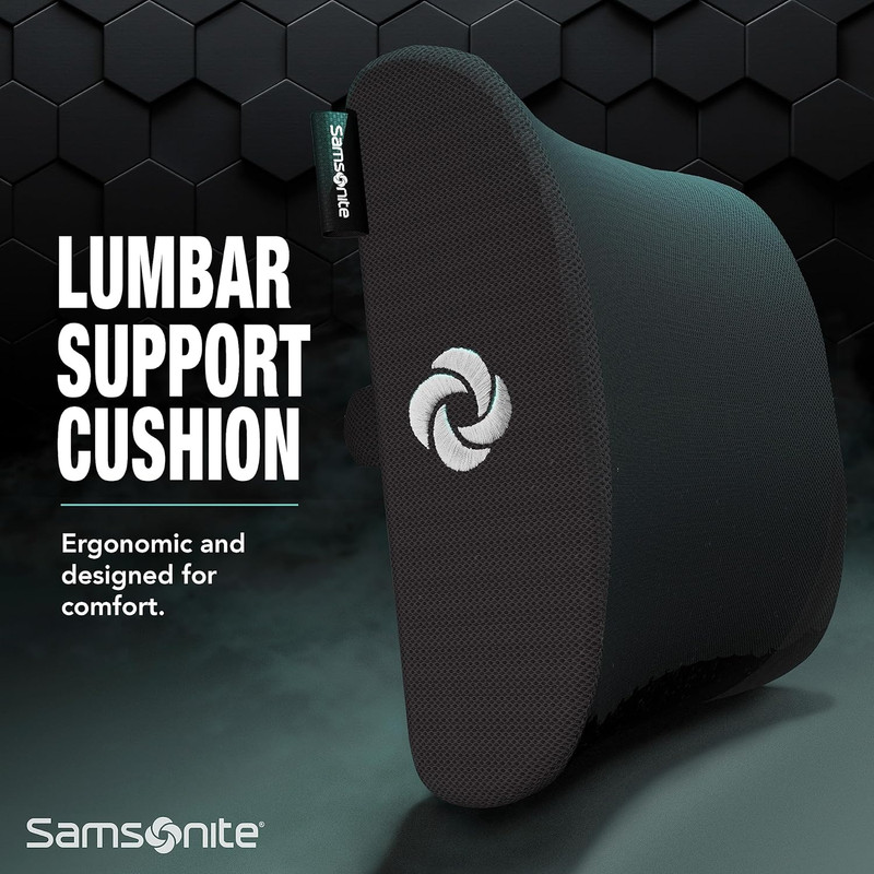 Ergonomic Lumbar Support Pillow for Office Chair, Gaming Chair, or Car, Memory F gallery