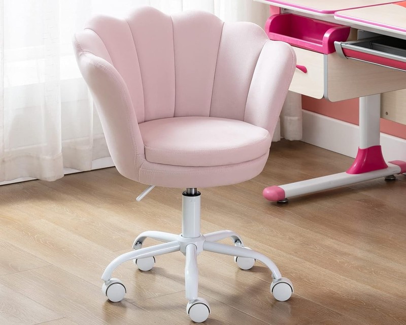 CIMOTA Chair Child Adjustable Chair,Velvet Chair Kids Desk Computer Cute Bedroom