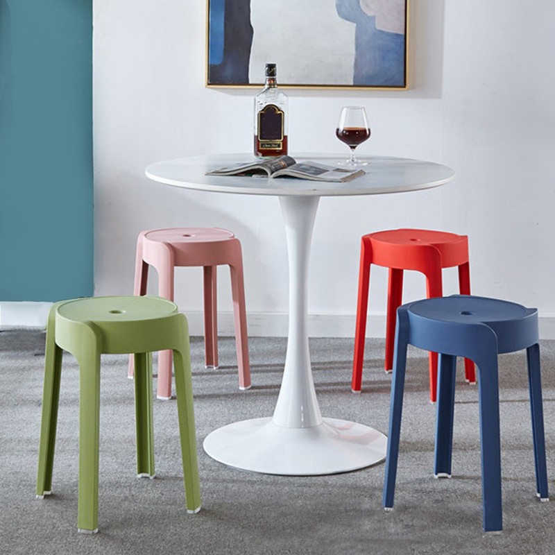 6PCS Plastic Bar Stacking Stools For Kids Students Classroom Home 330lbs Load gallery