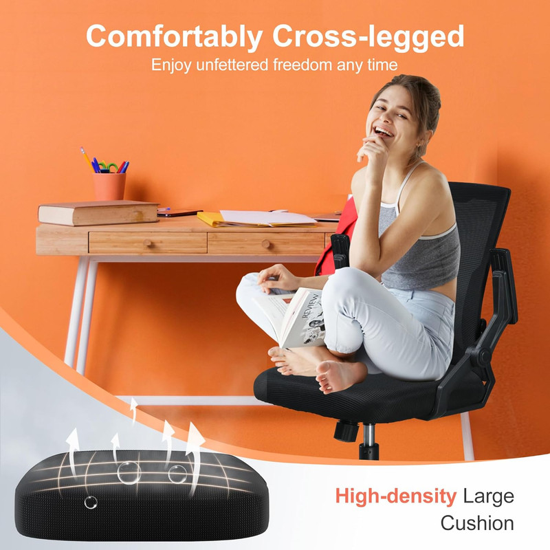 COMHOMA Office Chair with Flip-up Armrests Ergonomic Computer Desk Chair with Ad gallery