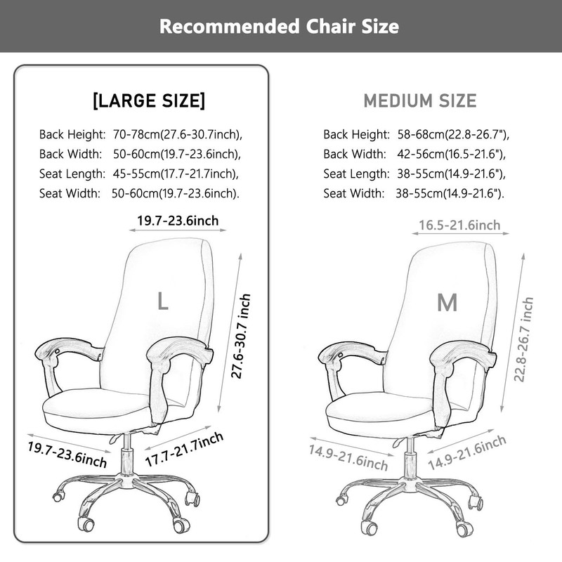 Melaluxe Office Chair Cover - Universal Stretch Desk Large Cover, Black gallery