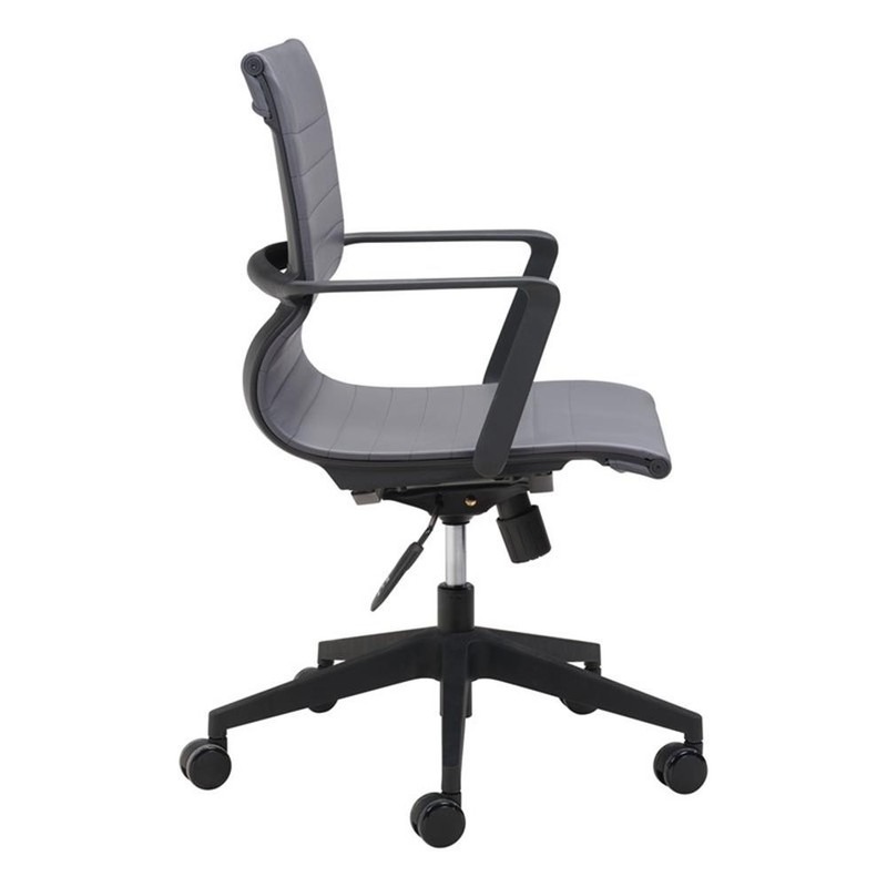 Pemberly Row Modern / Contemporary Metal Office Chair Dark Gray gallery