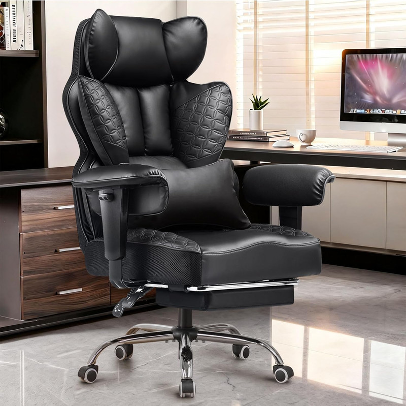 Big & Tall Heavy Duty Gaming Chair with Footrest & Lumbar Support