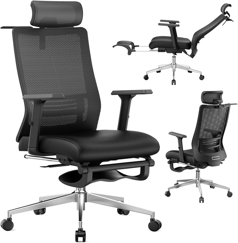 Ergonomic Office Chair with Footrest 145 Recline 350lb