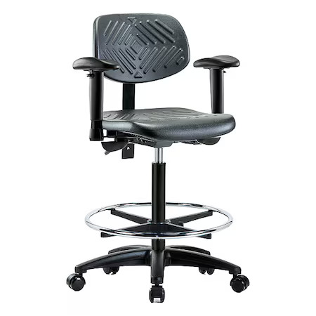 High Bench Chair Ergonomic Chair, Adjustable Arms, 23-1/4″ To 33-1/4″ Height,