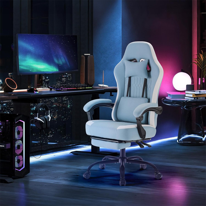 Video Game Chair - High Back Ergonomic Computer Desk Chair with Footrest gallery