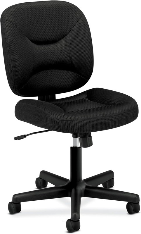 ValuTask Ergonomic Armless Office Chair W/ Breathable Mesh Low Back Center‑Tilt