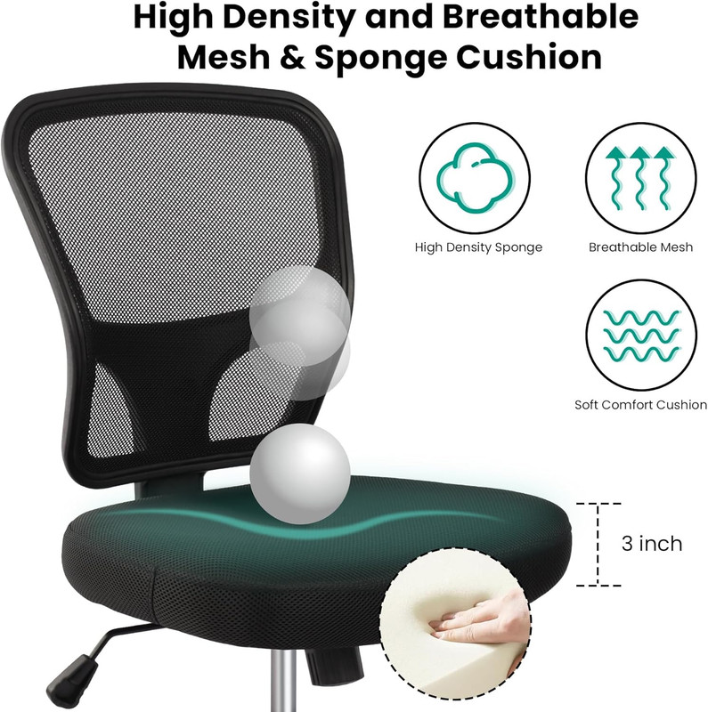 Armless Drafting Chair Tall Office Chair Adjustable Height High Back Ergonomic D gallery