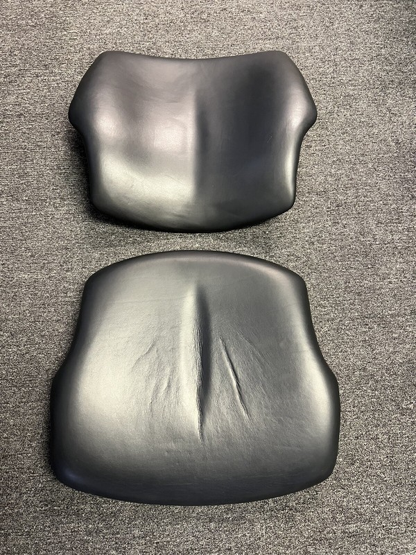 Humanscale Freedom Chair Used Black Leather Foam Seat And Back Cushion Set #03