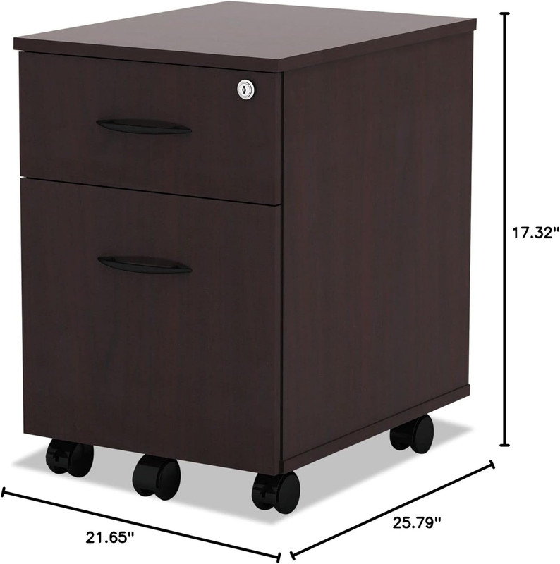 Alera ALE ValenciaSeriesMobile B/F Pedestal 15 7/8W X 19 1/8D X 22 7/8H Mahogany gallery