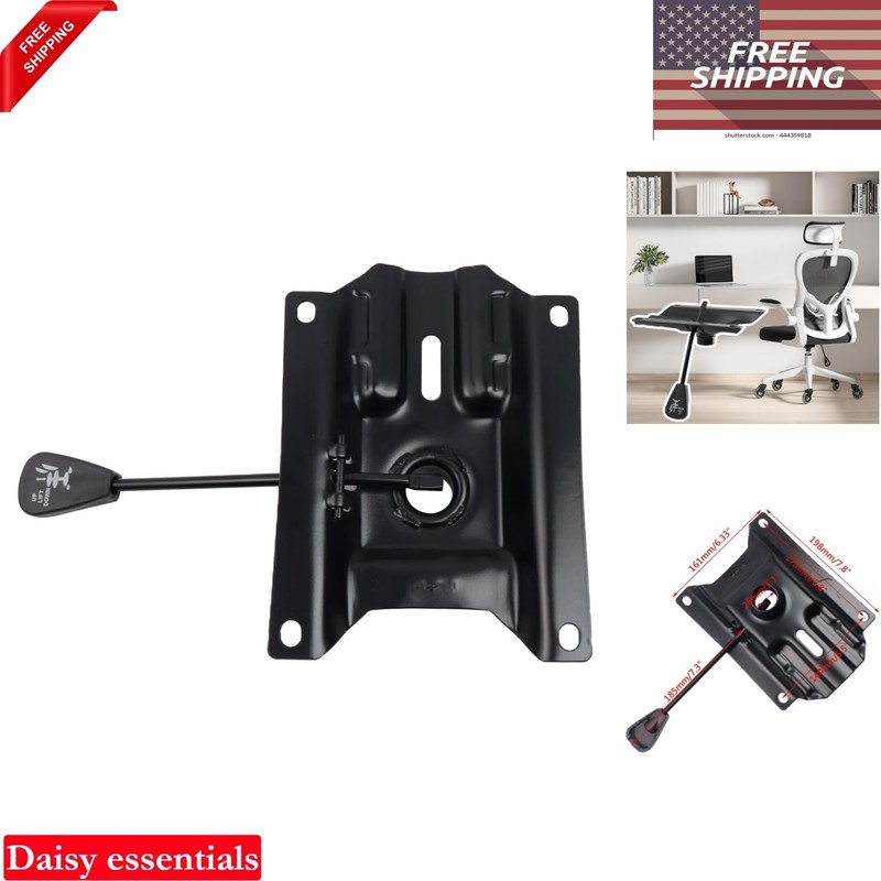 Office Chair Tilt Base Heavy Duty Steel Control Mechanism Black Swivel 6.8×5.5in