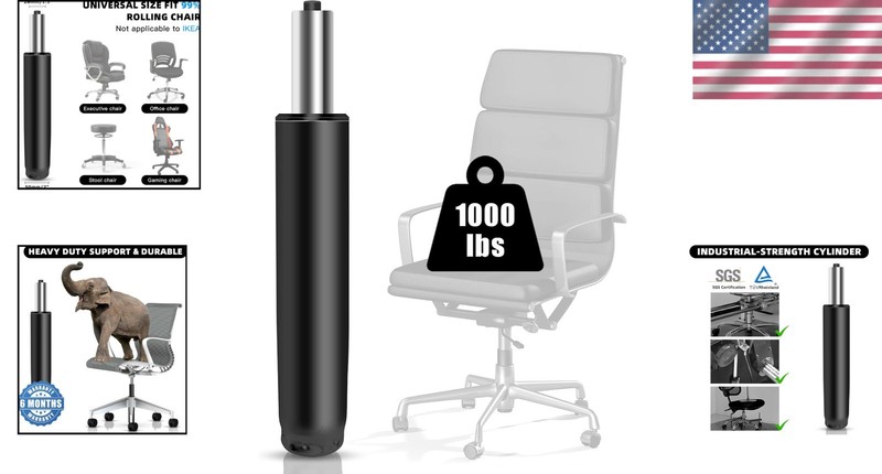 Heavy-Duty Class 4 Office Chair Cylinder Replacement, Adjustable & Universal Fit gallery