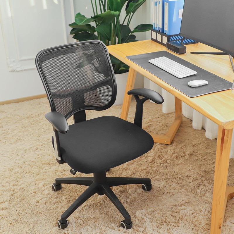 FORCHEER Office Chair Seat Covers Spandex Cover, Soft Black New gallery