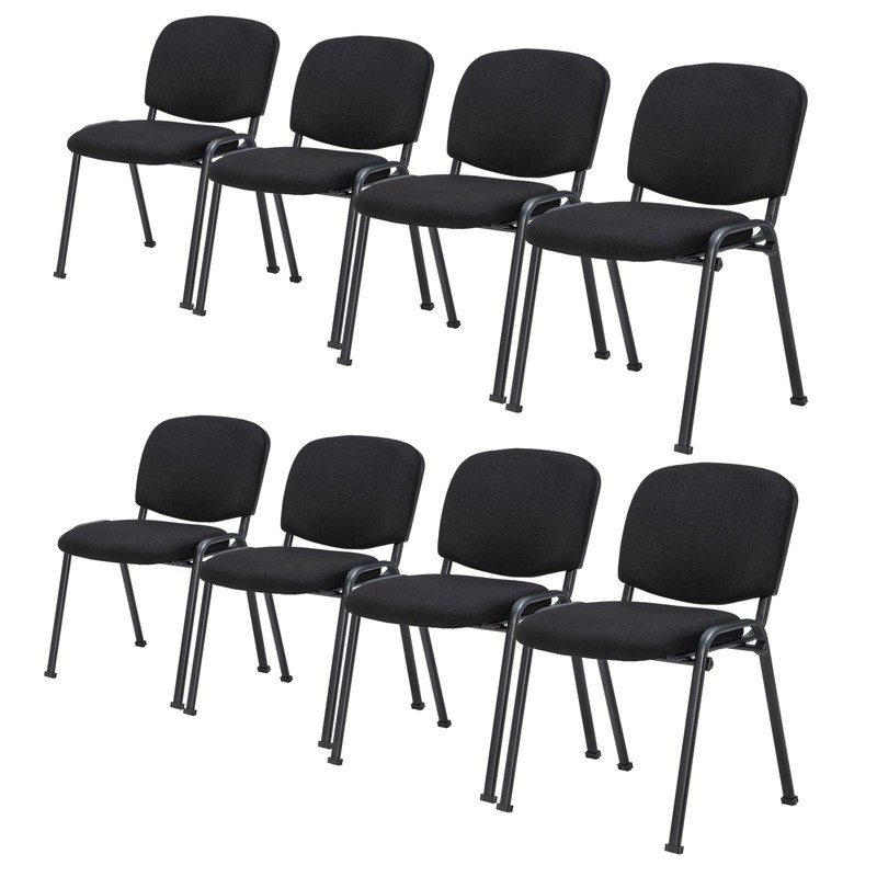 Set of 8 Office Guest Chair Stackable Reception Chair Waiting Conference Room