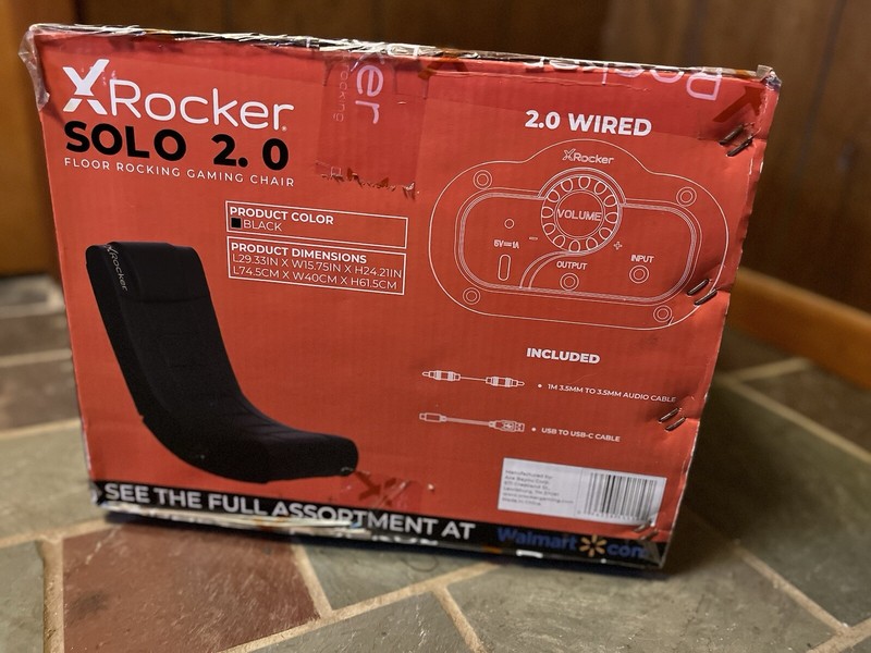 X Rocker Solo 2.0 Gaming Chair 2 built in speakers – Black