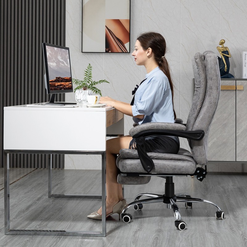 Massage Executive Office Chair Ergonomic High Back Computer Desk Lumbar Support gallery