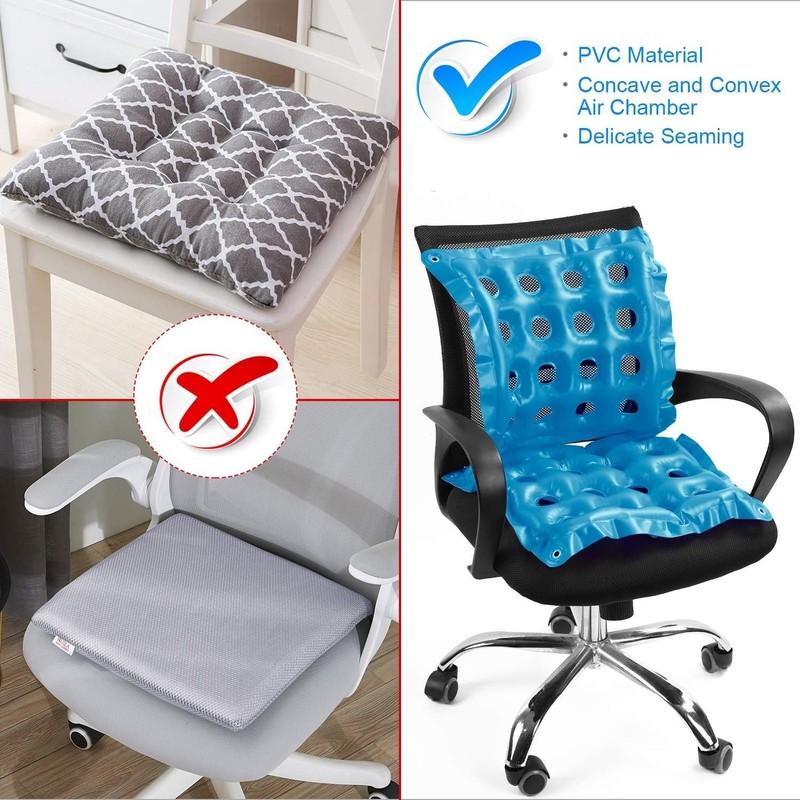 Ergonomic Blue Air Cushion - 19" for Comfortable Office and Travel gallery