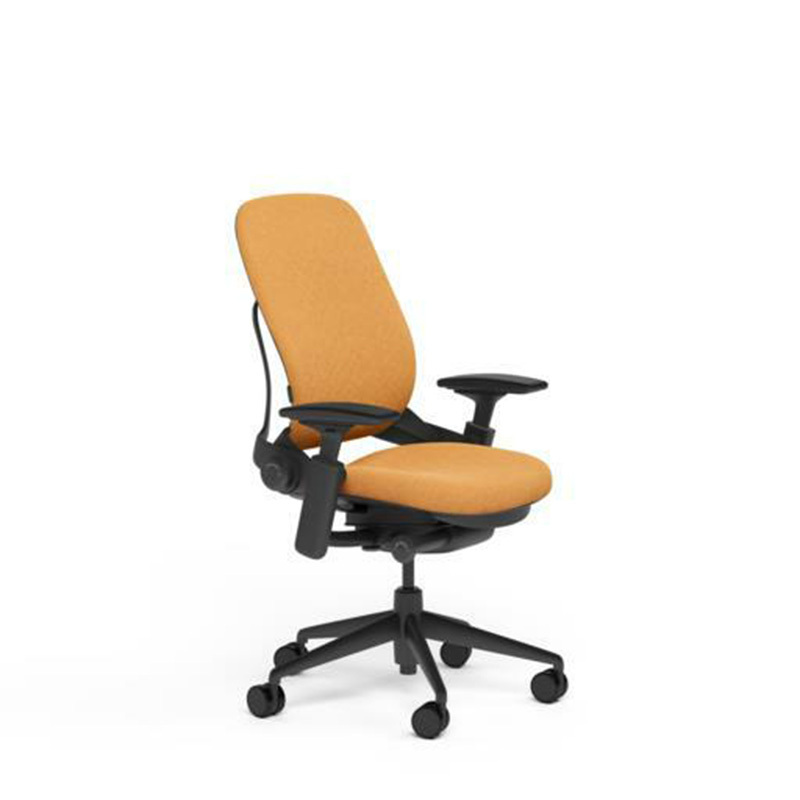 New Large Steelcase Leap PLUS Adjustable Desk Chair - Buzz2 Carrot Fabric 500 lb