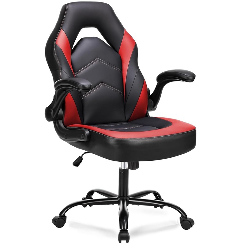 DUMOS Ergonomic Computer Gaming Chair with Flipup Armrest, Height Adjustable …