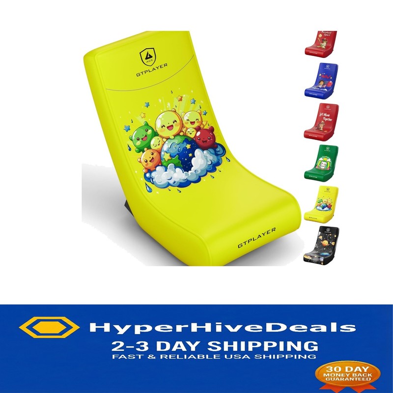 Durable Faux Leather Rocking Floor Chair for Gaming and Relaxation – 8.6 lbs