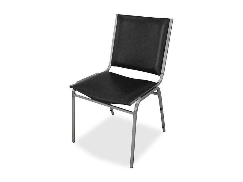 Stacking Chairs Armless 20-3/4"x19-3/8"x35-5/8" 4/CT Black gallery