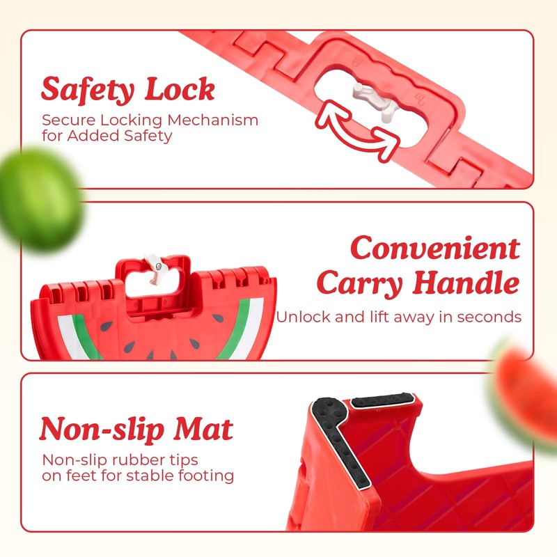 ACSTEP Folding Step Stool 9 Inch, Sturdy Collapsible 9 Watermelon Red gallery