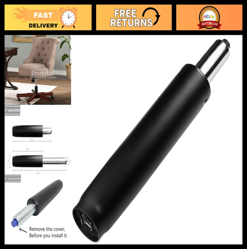 6″ Long Stroke Office Chair Gas Lift Cylinder Replacement – Heavy Duty 450 lbs,