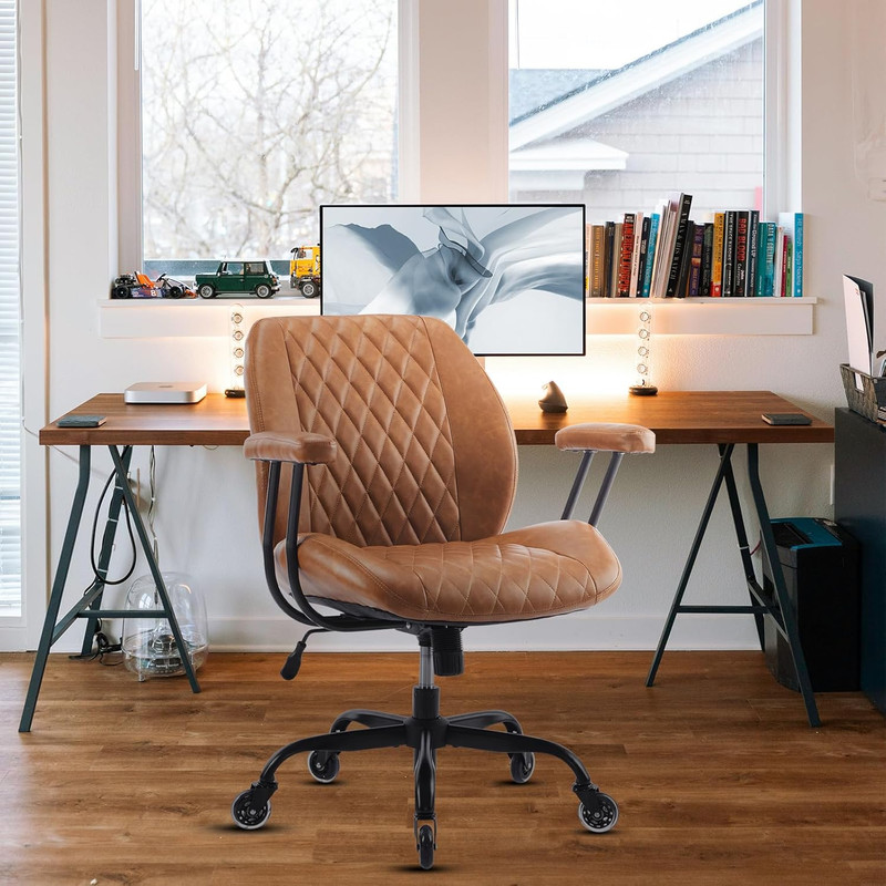 Home Office Desk Chair Office Rubber Casters Ergonomic Computer Chair with Lumba gallery