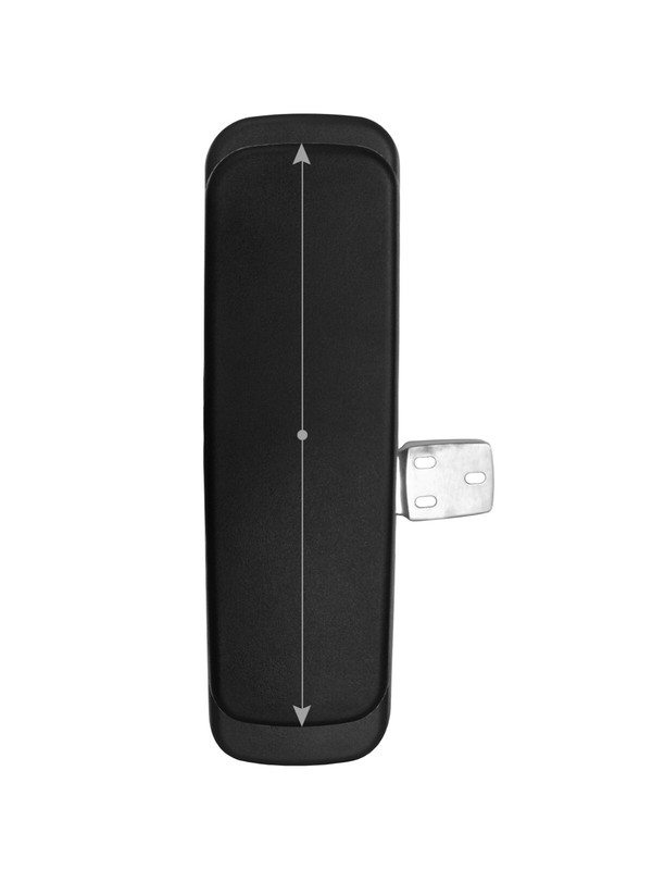 Height Adjustable Chrome 4D Chair Armrest w/ Arm Pads - Pair - S5402-K gallery