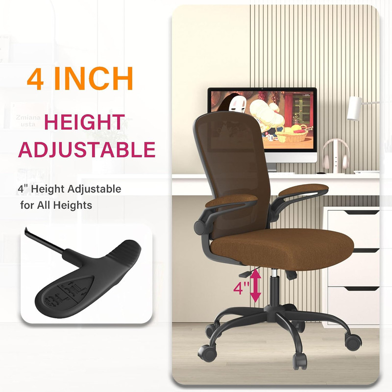 Office Chair, Ergonomic Desk Chair with Adjustable Lumbar Support, High Back Mes gallery