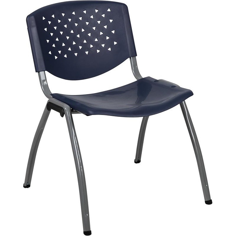 Ergonomic Stack Chair W/ Triangular Perforated Back Cafeterias Offices Schools