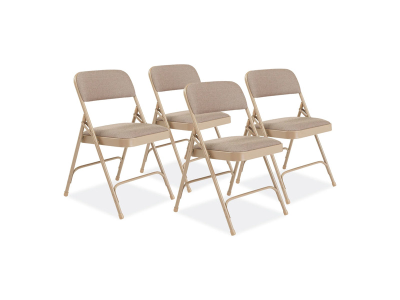 NPS 2201 Deluxe Fabric Upholstered Dual-Hinge Premium Folding Chair – Supports U