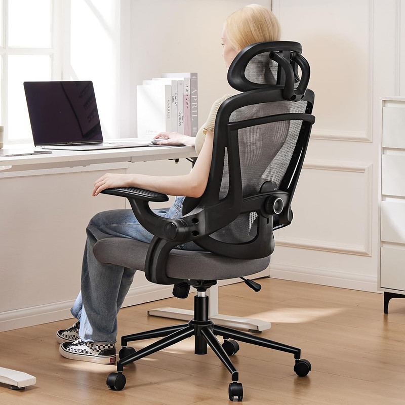 Executive Office Ergonomic Desk Chair, 300 LBS Home Mesh Chairs with Wheels, 2D gallery