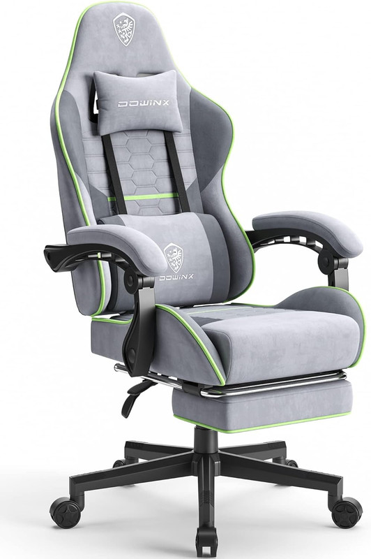 Gaming Chair Fabric with Pocket Spring Cushion, Massage Game Chair Cloth with He