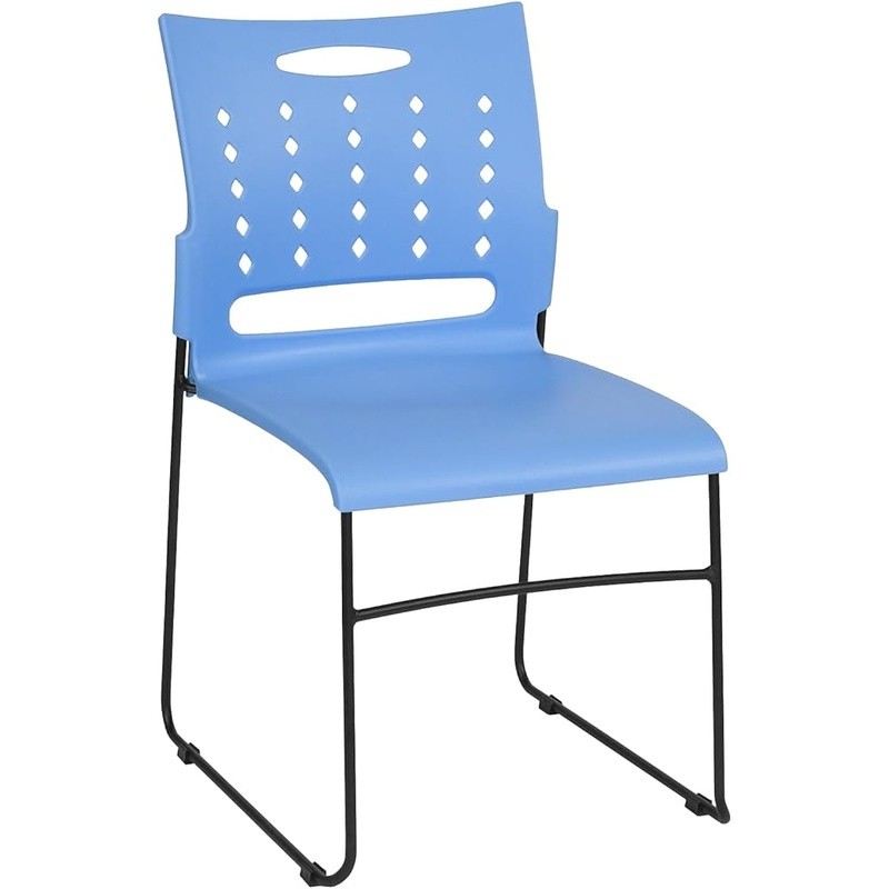 Ergonomic Stacking Chair Air-Vent Back Heavy Duty Sled Base 881 lbs Capacity New