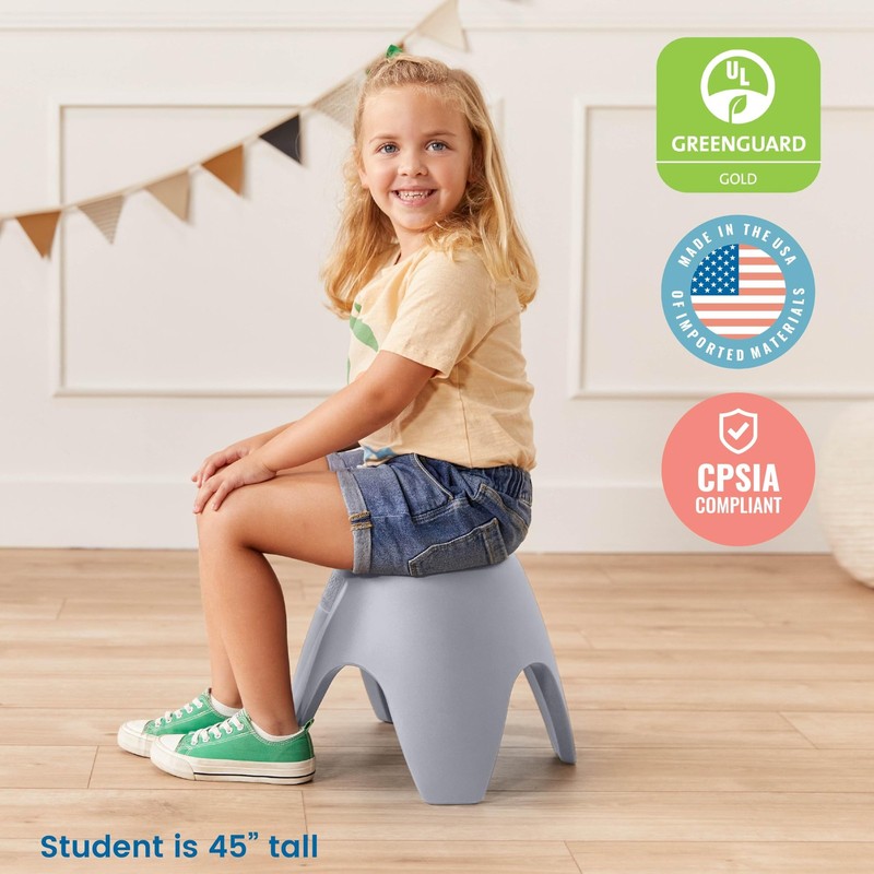 Ecr4Kids Ayana Stackable Plastic Stool Seating Set Childrens Furniture Light gallery
