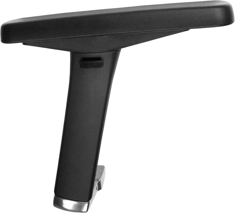 Height Adjustable Chrome 4D Chair Armrest W/ Arm Pads – Pair – S5402-K